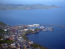 Aerial view of the port of Cap-aux-Meules