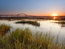 Sunrise on Laviolette bridge
