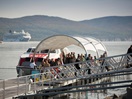 Gaspé, quai et passerelle d'embarquement