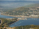 Vue aérienne de la baie de Gaspé