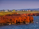 Red cliff at Étang-du-Nord