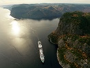 Cruise boat on the Fjord